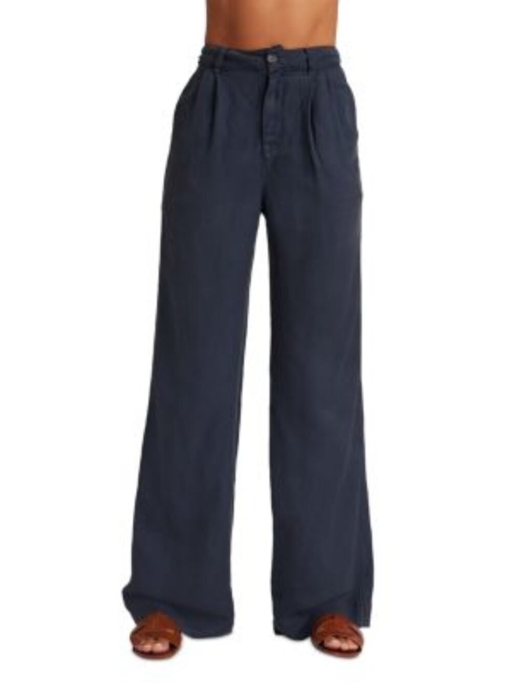 Bella Dahl Wide Leg Pants Size 28 Blue Tencel Lyocell High Rise